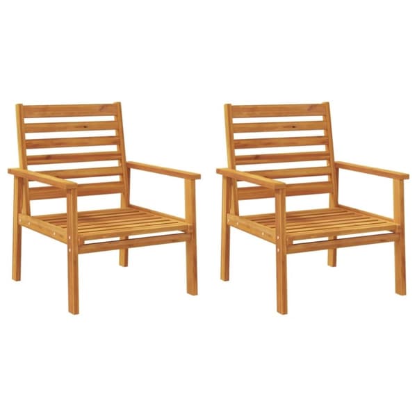vidaXL Utendørs sofastol 2 stk 66,5x65x81 cm heltre akasie
