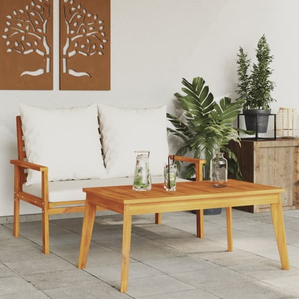 vidaXL Matbord för trädgården 100x55x45 cm massivt akaciaträ