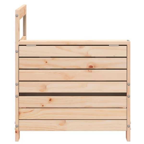 vidaXL Hagesofa med armlene og sidebord heltre furu