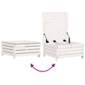 Miniatyrbilde 7 av 10: vidaXL Hagefotskammel hvit 62x63,5x32 cm heltre furu