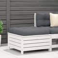 Miniatyrbilde 1 av 10: vidaXL Hagefotskammel hvit 62x63,5x32 cm heltre furu