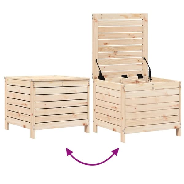 vidaXL Trädgårdspall 62x63,5x53,5 cm massiv furu