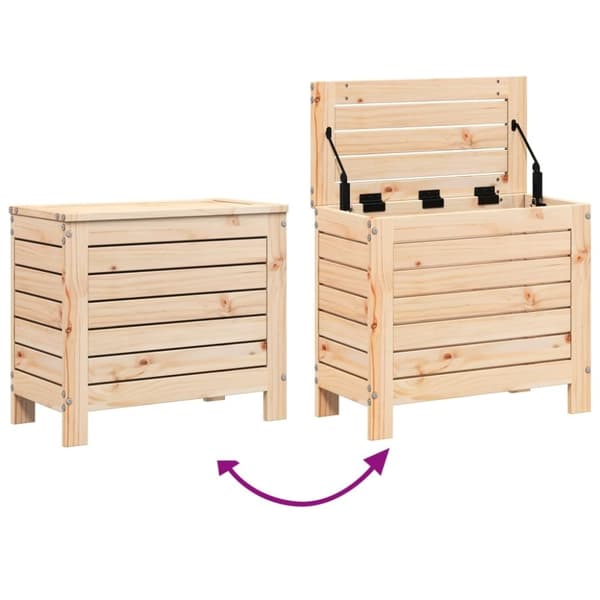 vidaXL Hagefotskammel 62x31,5x52 cm heltre furu