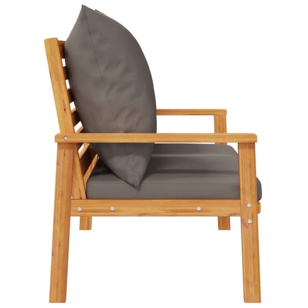 vidaXL Hagebenk med pute 120 cm heltre akasie