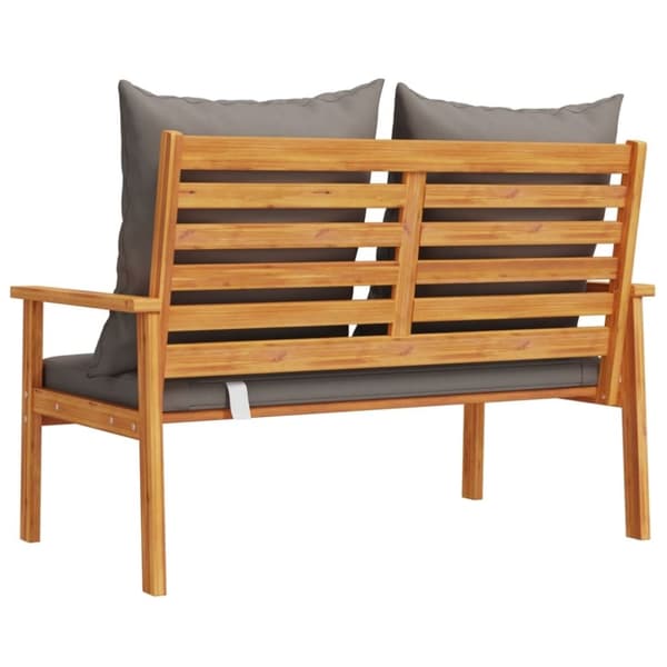 vidaXL Hagebenk med pute 120 cm heltre akasie