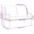 Miniatyrbilde 8 av 8: vidaXL Hagebenk med pute 120 cm heltre akasie