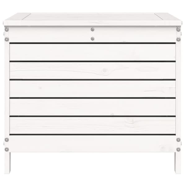 vidaXL Hagefotskammel hvit 62x63,5x53,5 cm heltre furu
