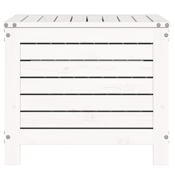 vidaXL Hagefotskammel hvit 62x63,5x53,5 cm heltre furu