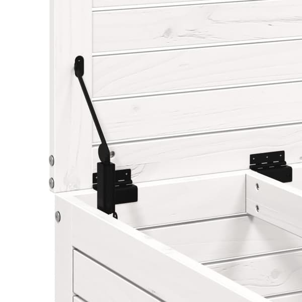 vidaXL Hagefotskammel hvit 62x63,5x53,5 cm heltre furu