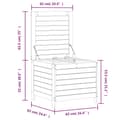 Miniatyrbilde 10 av 10: vidaXL Hagefotskammel 62x63,5x53,5 cm heltre douglasgran