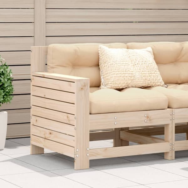 vidaXL sofamodul med armlæn 69x62x70,5 cm massivt fyrretræ