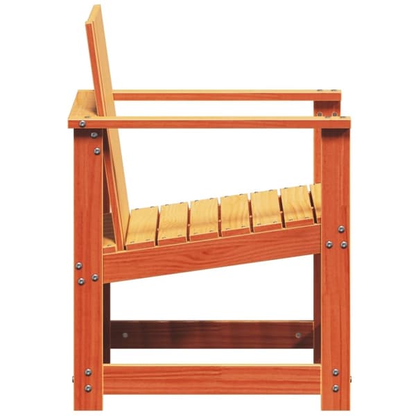 vidaXL Trädgårdsstol vaxbrun 62x56x77 cm massiv furu