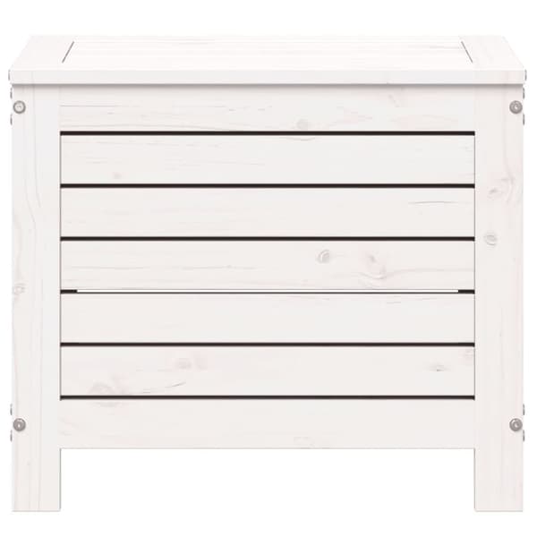 vidaXL haveskammel 62x31,5x52 cm massivt fyrretræ hvid
