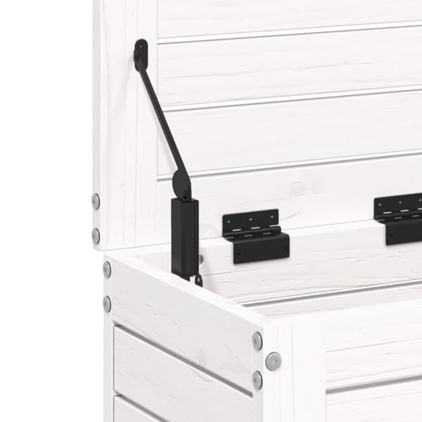 vidaXL haveskammel 62x31,5x52 cm massivt fyrretræ hvid
