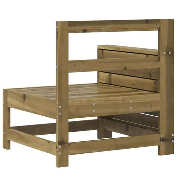 vidaXL Hagesofa med armlene og sidebord impregnert furu