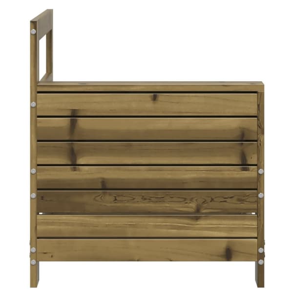 vidaXL sofamodul med armlæn 69x62x70,5 cm imprægneret fyrretræ