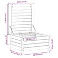Miniatyrbilde 10 av 10: vidaXL Hagefotskammel 62x63,5x32 cm impregnert furu