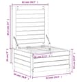 Miniatyrbilde 10 av 10: vidaXL Hagefotskammel 62x63,5x32 cm heltre furu