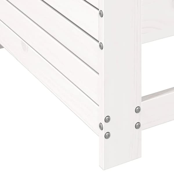 vidaXL Hagesofa med armlene hvit 69x62x70,5 cm heltre furu