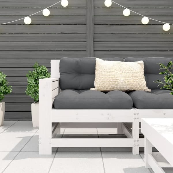 vidaXL Puutarhan sohvatuoli valkoinen 69x62x70,5 cm täysi mänty