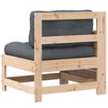 Miniatyrbilde 6 av 10: vidaXL Hagesofa med armlene og pute heltre furu