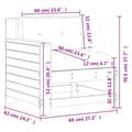 Miniatyrbilde 10 av 10: vidaXL Hagesofa med armlene og pute heltre furu