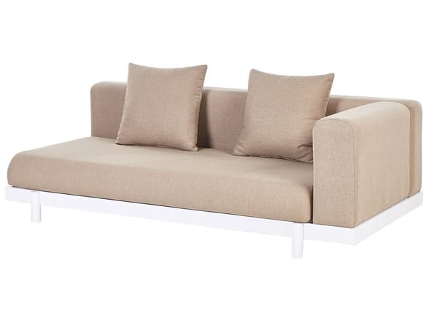 Soffgrupp 5-sits Soffbord Beige tyg Polyesterdyna Medelfast Utomhus Modern stil Trädgård