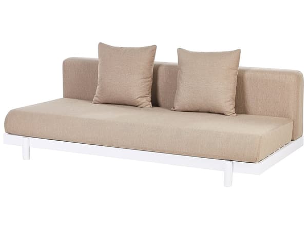 Soffgrupp 5-sits Soffbord Beige tyg Polyesterdyna Medelfast Utomhus Modern stil Trädgård