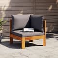 Miniatyrbillede 1 af 8: vidaXL hjørnemodul til havesofa med hynder massivt akacietræ