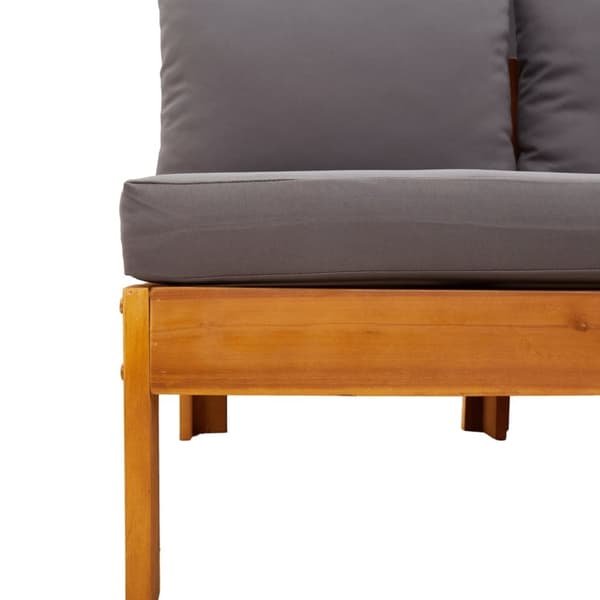 vidaXL Hagesofa med 1 armlene 2-seters heltre akasie