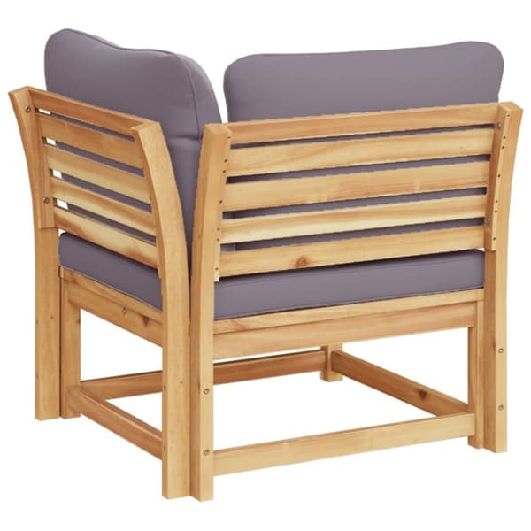 vidaXL hjørnemodul til sofa 73x73x65 cm med hynder massivt akacietræ