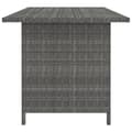 Miniatyrbillede 4 af 5: vidaXL havebord 110x70x65 cm polyrattan grå -  Enheder til udendørs modulsofa