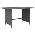 Miniatyrbillede 1 af 5: vidaXL havebord 110x70x65 cm polyrattan grå -  Enheder til udendørs modulsofa
