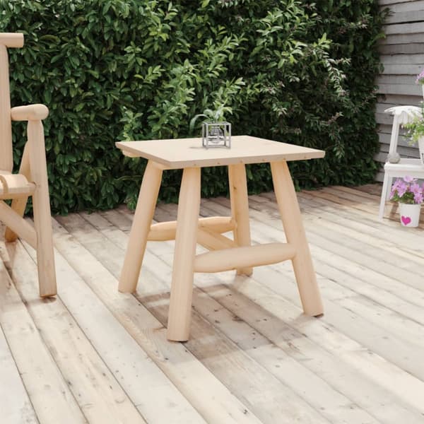 vidaXL sidebord 49x49x50 cm massivt grantræ -  Enheder til udendørs modulsofa