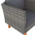 Miniatyrbillede 6 af 8: vidaXL havesofa polyrattan og massivt eukalyptustræ -  Enheder til udendørs modulsofa