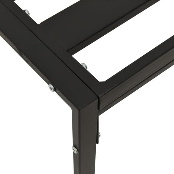 vidaXL loungebord 60x60x35 cm stål sort -  Enheder til udendørs modulsofa