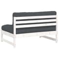 Miniatyrbild 7 av 10: vidaXL Mittensoffa vit 120x80 cm massiv furu -  Moduler till utomhussoffa