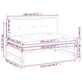Miniatyrbild 10 av 10: vidaXL Mittensoffa vit 120x80 cm massiv furu -  Moduler till utomhussoffa