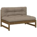 Miniatyrbillede 3 af 10: vidaXL midtermodul til sofa 120x80 cm massivt fyrretræ honningbrun -  Enheder til udendørs modulsofa