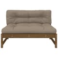 Miniatyrbillede 5 af 10: vidaXL midtermodul til sofa 120x80 cm massivt fyrretræ honningbrun -  Enheder til udendørs modulsofa