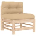 Miniatyrbillede 5 af 11: vidaXL midtermoduler til havesofa 2 stk. med hynder massivt fyrretræ -  Enheder til udendørs modulsofa