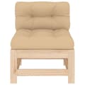 Miniatyrbillede 6 af 11: vidaXL midtermoduler til havesofa 2 stk. med hynder massivt fyrretræ -  Enheder til udendørs modulsofa