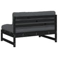 Miniatyrbillede 7 af 10: vidaXL midtermodul til sofa 120x80 cm massivt fyrretræ sort -  Enheder til udendørs modulsofa