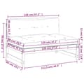 Miniatyrbillede 10 af 10: vidaXL midtermodul til sofa 120x80 cm massivt fyrretræ sort -  Enheder til udendørs modulsofa