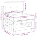 Miniatyrbillede 10 af 10: vidaXL midtermodul med hynder massivt douglasgran -  Enheder til udendørs modulsofa