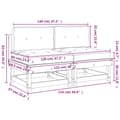 Miniatyrbillede 11 af 11: vidaXL midtermoduler til sofa 2 stk. med hynder massivt fyrretræ hvid -  Enheder til udendørs modulsofa