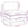 Miniatyrbild 10 av 10: vidaXL Mittensoffa med dynor vit massiv furu -  Moduler till utomhussoffa
