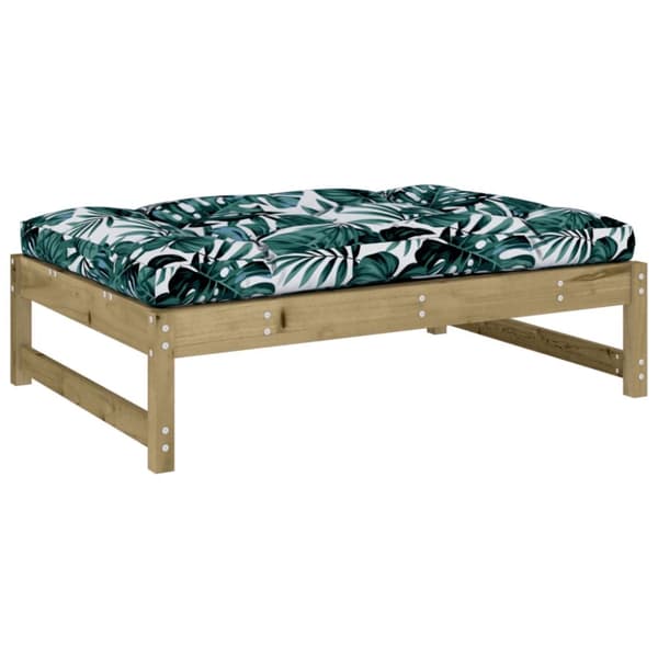 vidaXL Fotpall för trädgården 120x80 cm massiv furu -  Moduler till utomhussoffa