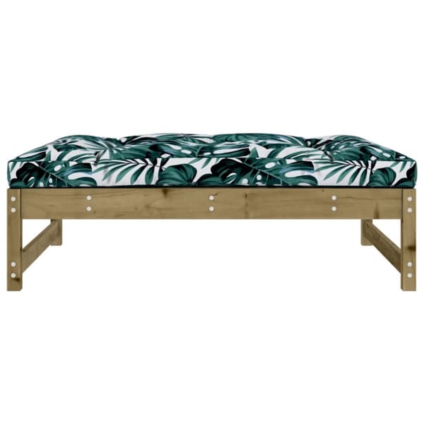 vidaXL Fotpall för trädgården 120x80 cm massiv furu -  Moduler till utomhussoffa