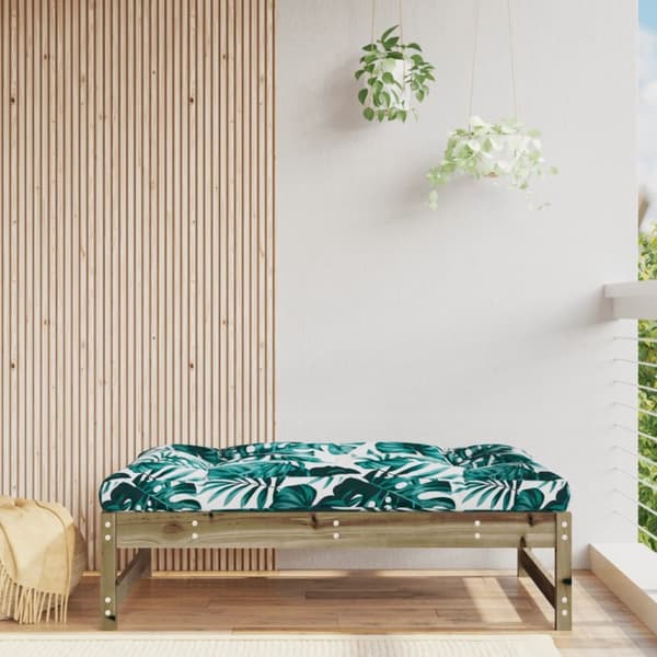 vidaXL Fotpall för trädgården 120x80 cm massiv furu -  Moduler till utomhussoffa
